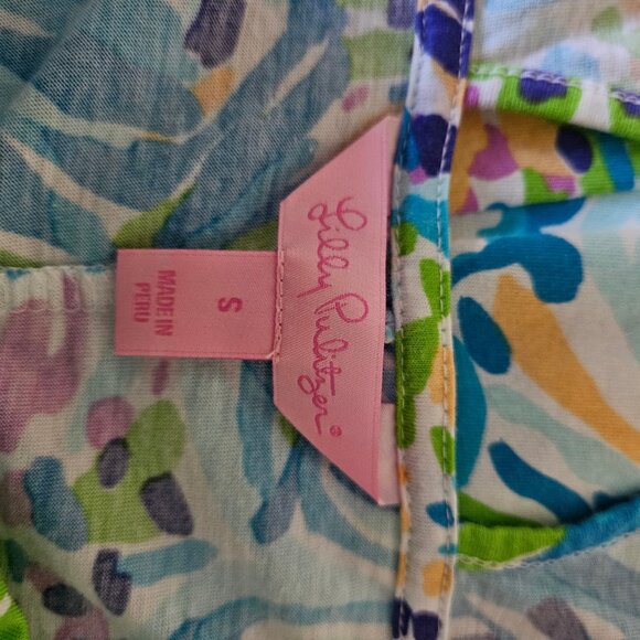 Lilly Pulitzer Multi color Cap Sleeve T-shirt Dress size S - Picture 6 of 7